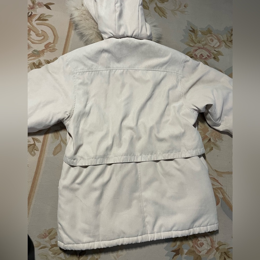 Worthington cream Puffer Jacket with Fur Hood - Picture 9 of 11
